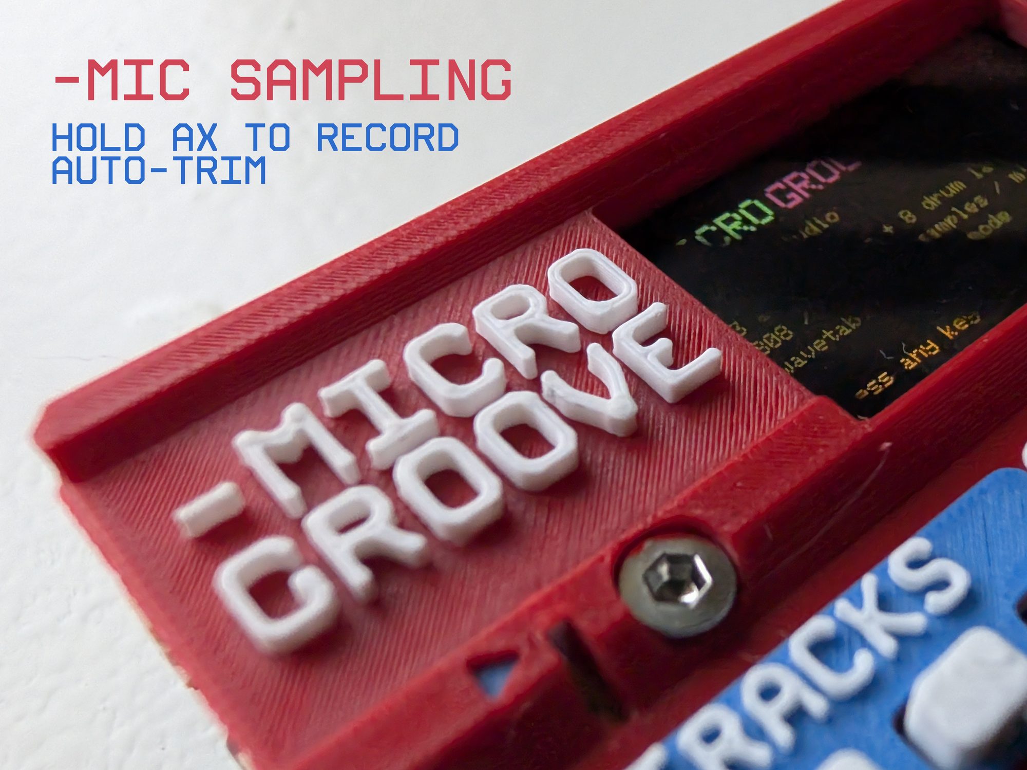 Mic sampling with the footer as a live level meter