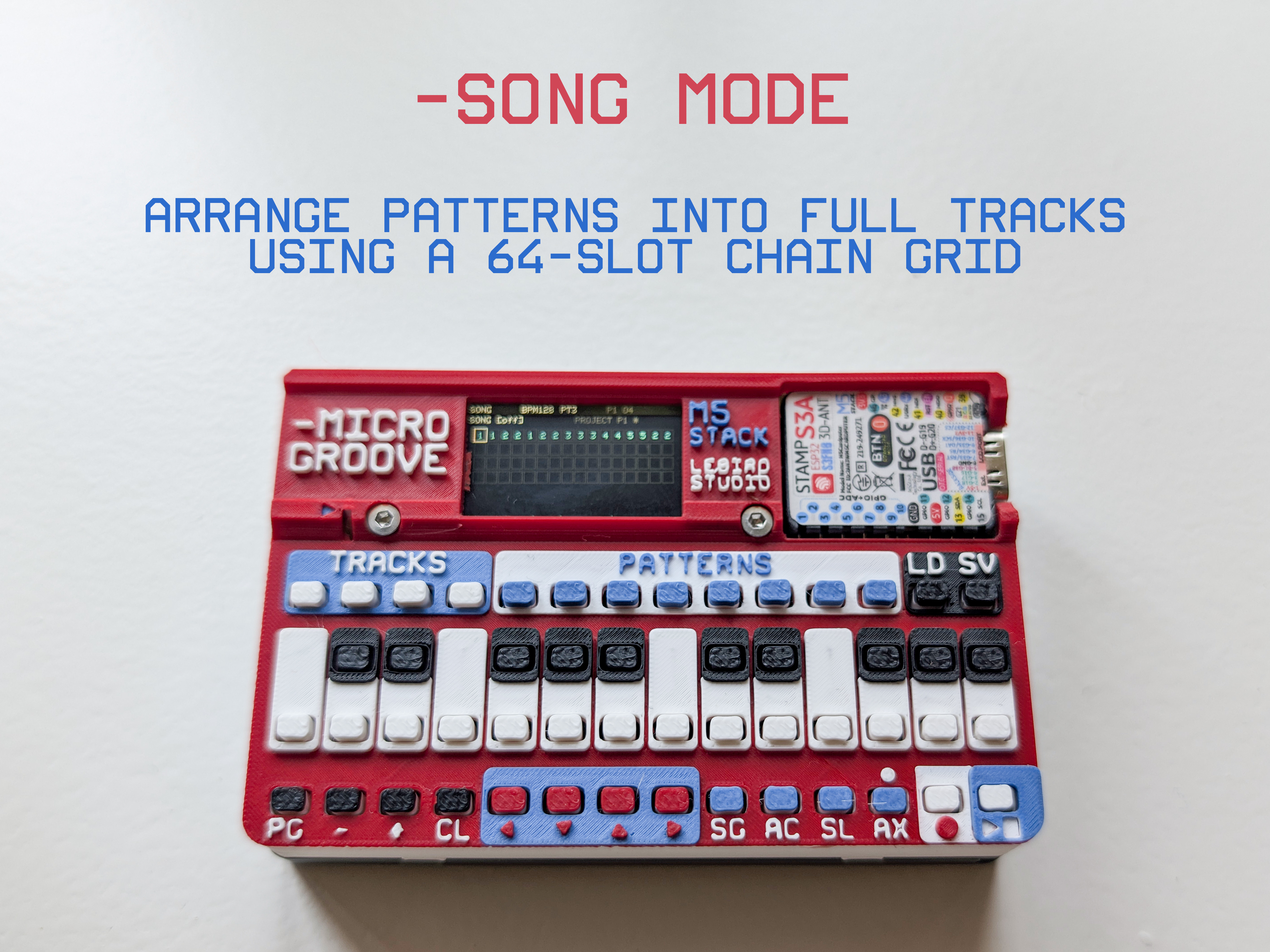 The 64-slot song chain grid